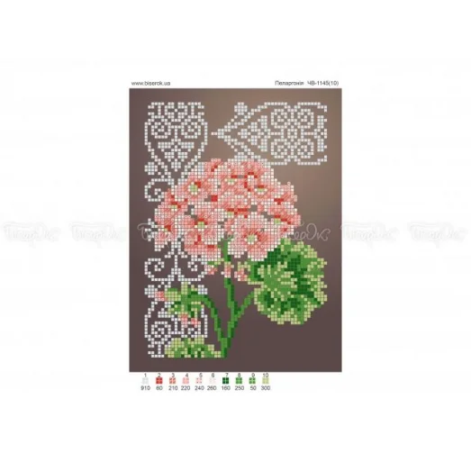 ЧВ-2341 Пеларгония. Схема для для вышивки бисером Бисерок