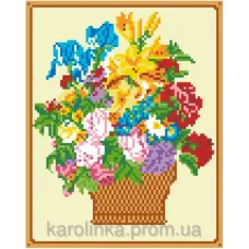 КТКН-4020 Цветы. Схема для вышивки бисером Каролинка