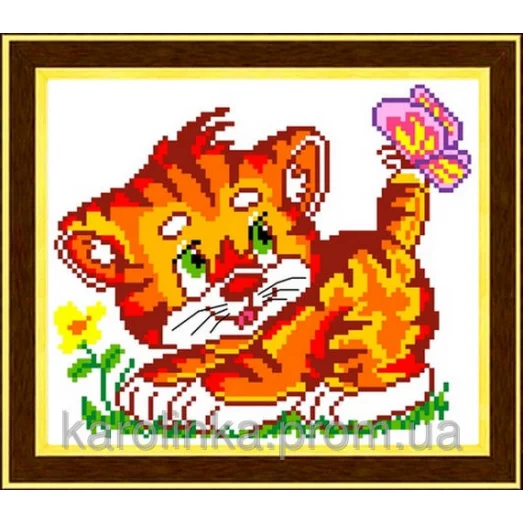 КТК-5001/1 Котёнок. Схема для вышивки бисером Каролинка