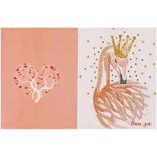 ДМ189163 Набор со стразами для создания открытки Царевна-лебедь