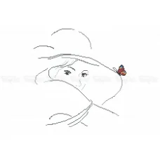 ЧВ-5155 Незнакомка с бабочкой. Схема для вышивки бисером. Бисерок 