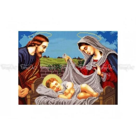 ЧВ-5024 Иисус в колыбели. Схема для вышивки бисером. Бисерок