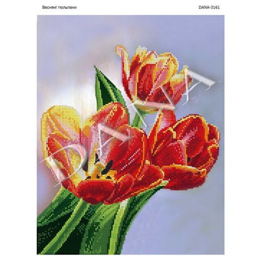 ДАНА-3161 Весенние тюльпаны. Схема для вышивки бисером