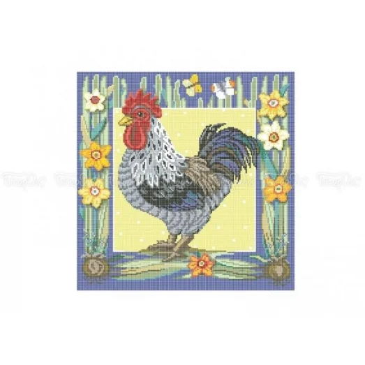 ЧВ-6060 (40*45) Петух. Схема для вышивки бисером. Бисерок