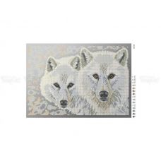 50-320 (30*40) Белые волки. Схема для вышивки бисером Бисерок