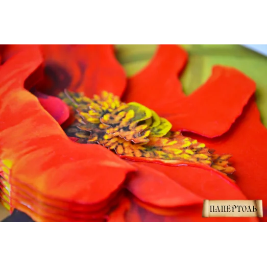 РТ150115 Огненный мак. Техника Папертоль