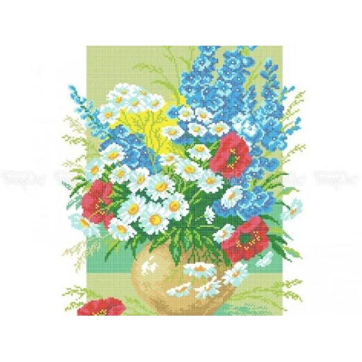 ЧВ-6063 (40*45) Букет полевых цветов. Схема для вышивки бисером. Бисерок
