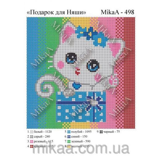 МИКА-0498 (А5) Подарок для Няши. Схема для вышивки бисером