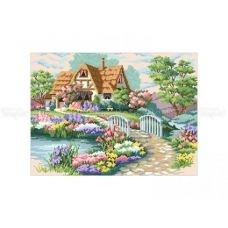 10-333 (30*40) Цветущий сад. Схема для вышивки бисером Бисерок