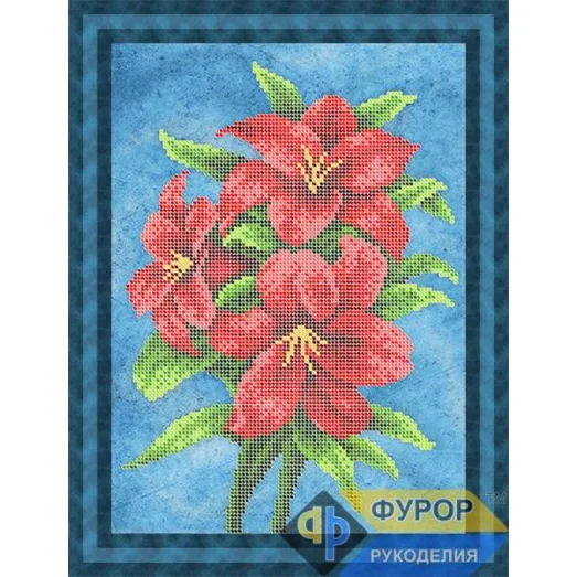 ФР-НБч4-165-2 Три лилии. Схема для вышивки бисером ТМ Фурор