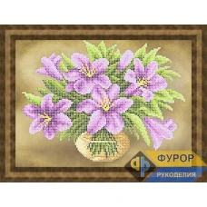 ФР-НБч4-167-2 Букет лилий в вазе. Схема для вышивки бисером ТМ Фурор