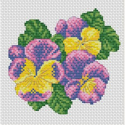 М-0242 Виола. Набор для вышивания картины нитками мулине. ТМ ВДВ