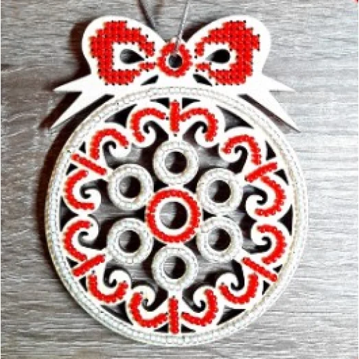 Ф-НГ-11 Заготовка на фанере Новогодняя игрушка для вышивки. ТМ Фея Вышивки