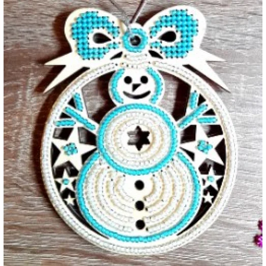 Ф-НГ-12 Заготовка на фанере Новогодняя игрушка для вышивки. ТМ Фея Вышивки