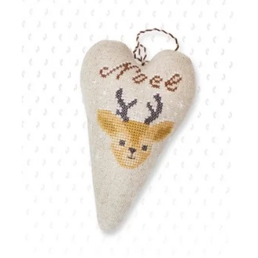 JK013 Набор Новогодняя игрушка Олень для вышивки крестиком. Luca-s