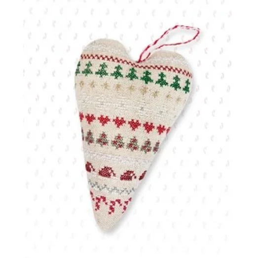 JK005 Набор Новогодняя игрушка Сердечко для вышивки крестиком. Luca-s