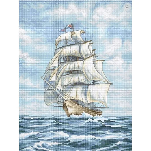 LETI 907 Корабль. Набор для вышивки крестом. Luca-s 