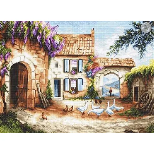LETI 902 Деревня. Набор для вышивки крестом. Luca-s