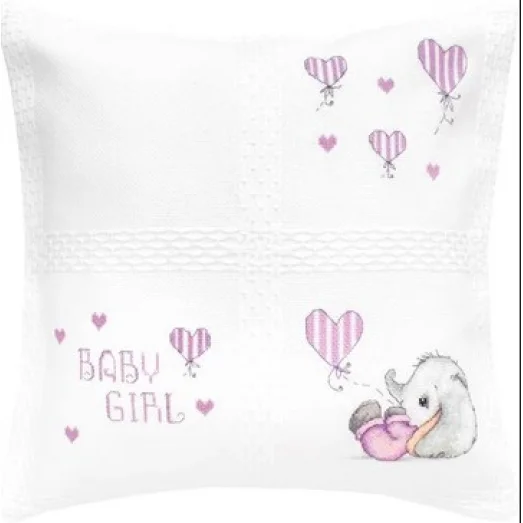 PB188 Для девочки. Набор для вышивки подушки нитками. Luca-s