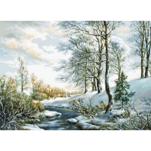 B586 Весенний день. Набор для вышивки нитками. Luca-s