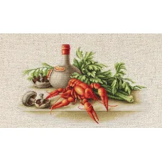 BL2258 Натюрморт с раками. Набор для вышивки нитками. Luca-s