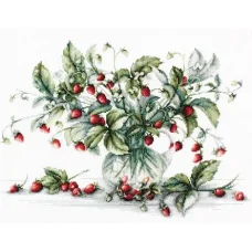 B2267 Букет земляники. Набор для вышивки нитками. Luca-s