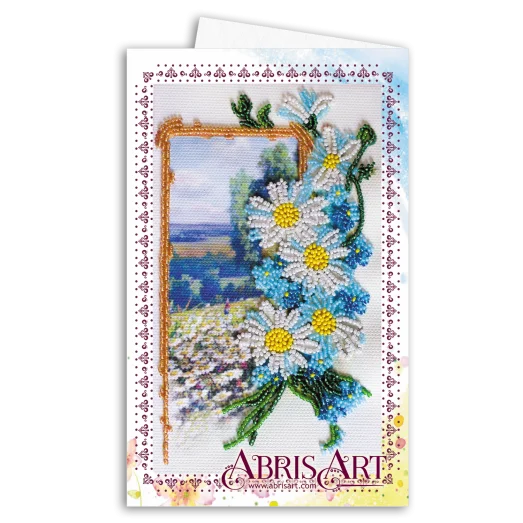 АОМ-002 Открытка-конверт. Ромашковое поле. Абрис Арт