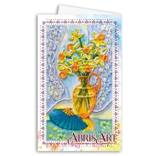 АОМ-001 Открытка-конверт. Натюрморт с веером. Абрис Арт