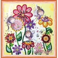 АМ-143 Цветные мотыльки. Набор для вышивки бисером Абрис Арт