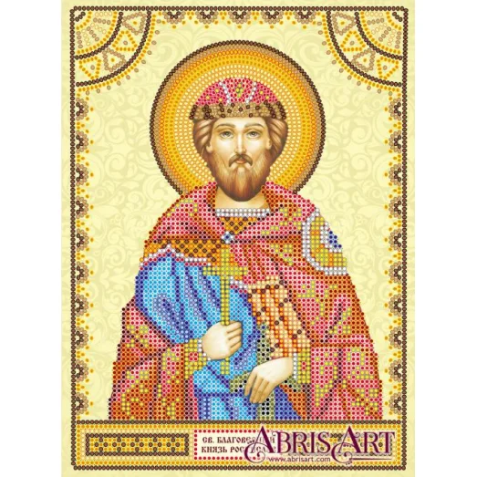 АСК-138 Святой Ростислав Схема для вышивки бисером на холсте Абрис Арт