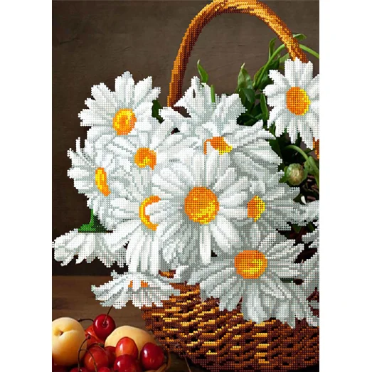TG-069с(А3) Ромашки. Схема для вышивки бисером СвитАрт