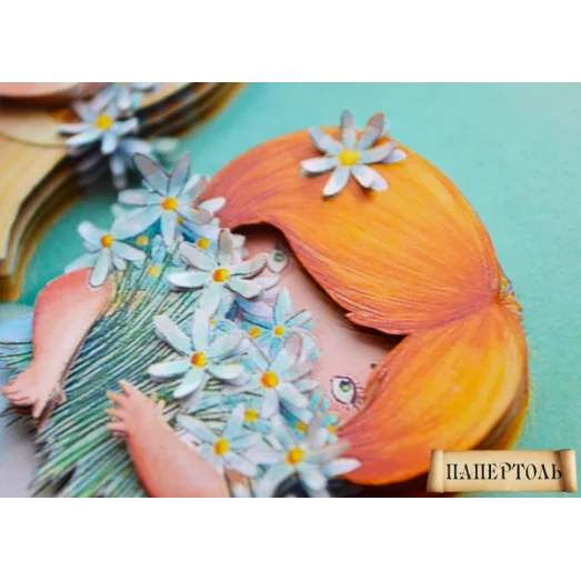 РТ150121 Три подружки в ромашках. Техника Папертоль