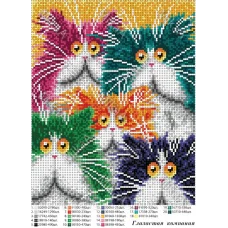 МИКА-2012 (А4) Глазастая семья. Схема для вышивки бисером