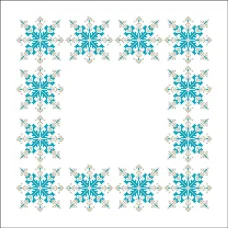 СТН-001 Снежинки. Салфетка для вышивки бисером. Княгиня Ольга