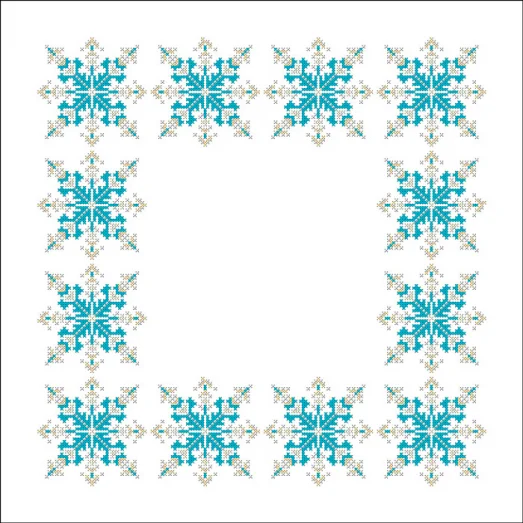 СТН-001 Снежинки. Салфетка для вышивки бисером. Княгиня Ольга
