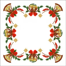 СТН-004 Рождественские колокольчики. Салфетка для вышивки бисером. Княгиня Ольга