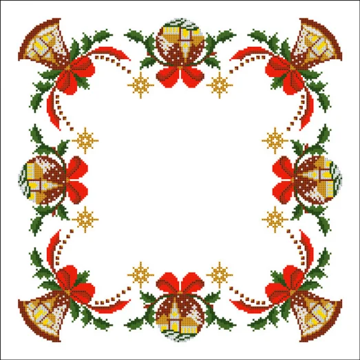 СТН-004 Рождественские колокольчики. Салфетка для вышивки бисером. Княгиня Ольга