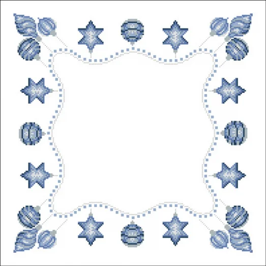 СТН-008 Голубые украшения. Салфетка для вышивки бисером. Княгиня Ольга