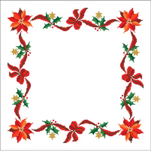 СТН-010 Пуансетия. Салфетка для вышивки бисером. Княгиня Ольга