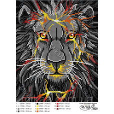 МИКА-2020 (А4) Сила льва. Схема для вышивки бисером