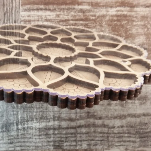 ОРГ-060130 Деревянный органайзер для бисера с крышкой