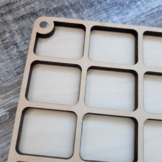 ОРГ-060155д Деревянный органайзер для бисера с крышкой