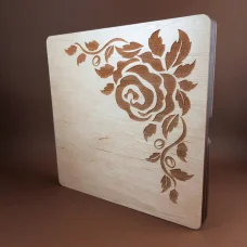 ОРГ-060165к Деревянный органайзер для бисера Книжка на 60 ячеек, с двумя акриловыми крышками внутри