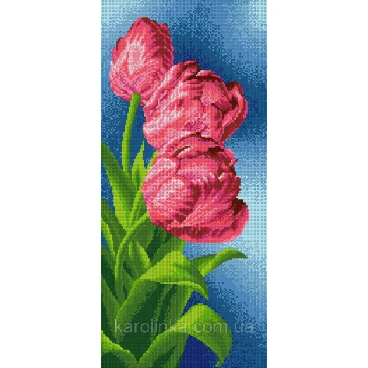 КП-12 Панно тюльпаны. Схема для вышивки бисером ТМ Каролинка