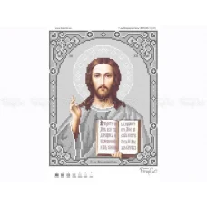 ЧВ-3446-1с Иисус серебро. Схема для вышивки бисером. Бисерок
