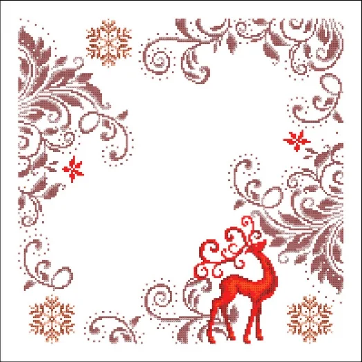 СТН-003 Зимнее кружево. Салфетка для вышивки бисером. Княгиня Ольга