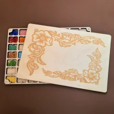 ОРГ-060223 Органайзер для бисера с деревянной крышкой 56 ячеек