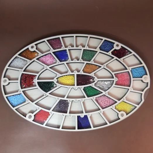 ОРГ-060235 Органайзер для бисера с деревянной крышкой