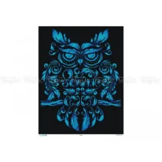 ЧВ-7053-Г Сова голубая. Схема для вышивки бисером. Бисерок