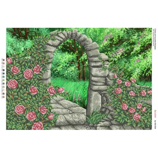 А2Н_009 БК-2029 Цветочная арка. Схема для вышивки бисером ТМ Virena